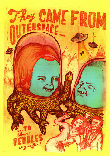 They Came from Outerspace / Sérigraphie d'Arnus