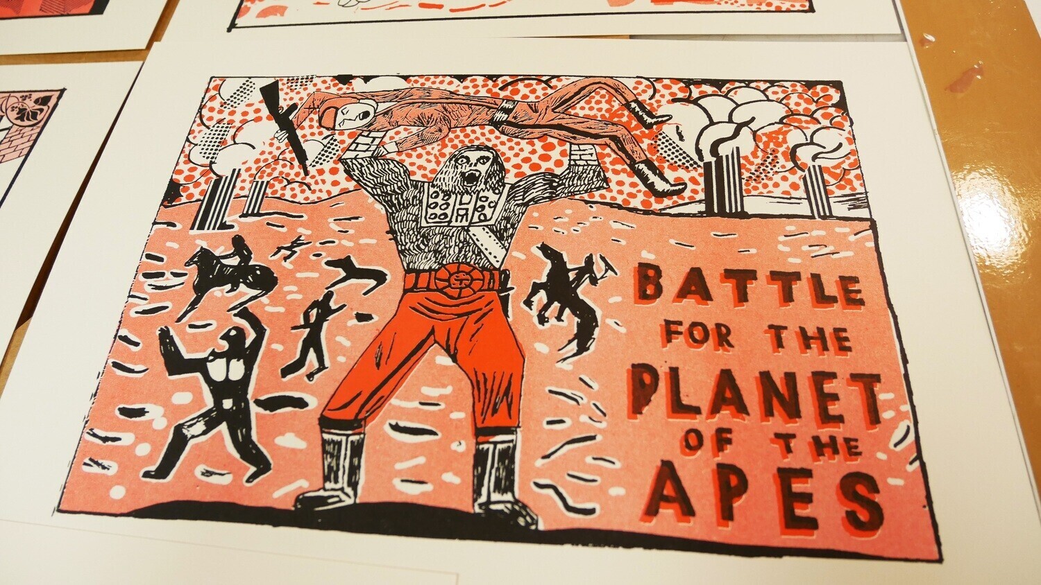 BATTLES FOR THE PLANET OF THE APES / Risographie John BROADLEY