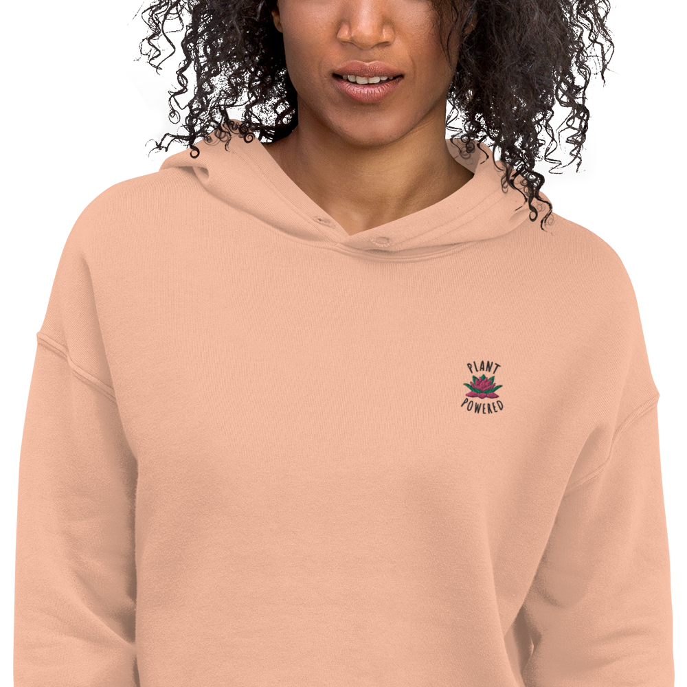 Plant Powered Vegan Cropped Hoodie