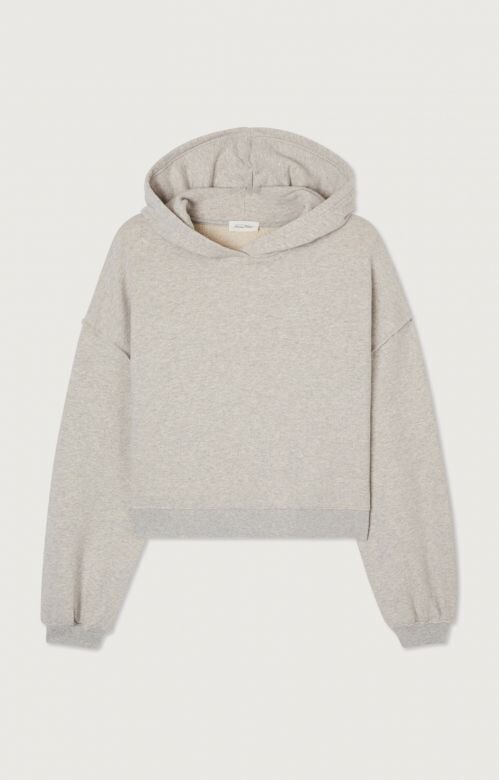 American Vintage Sweat Capuche Gris Clair