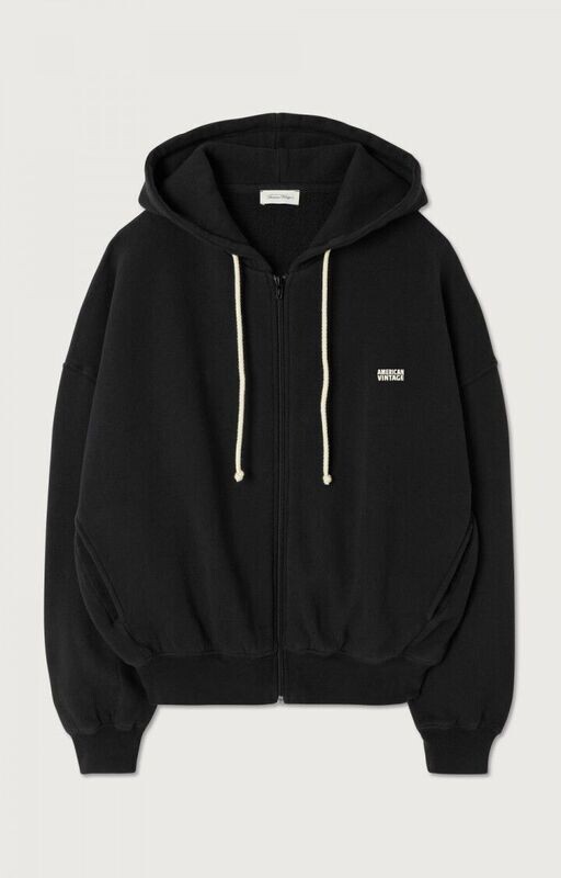 American Vintage Sweat  Zipp Hoodie Reglisse Vintage