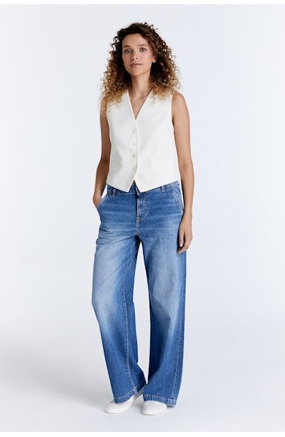 C.O.J Jeans Maxine Wide Leg Chino Medium Blue