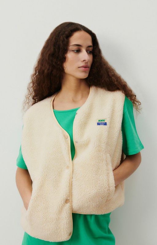 American Vintage Gilet Ample Ecru
