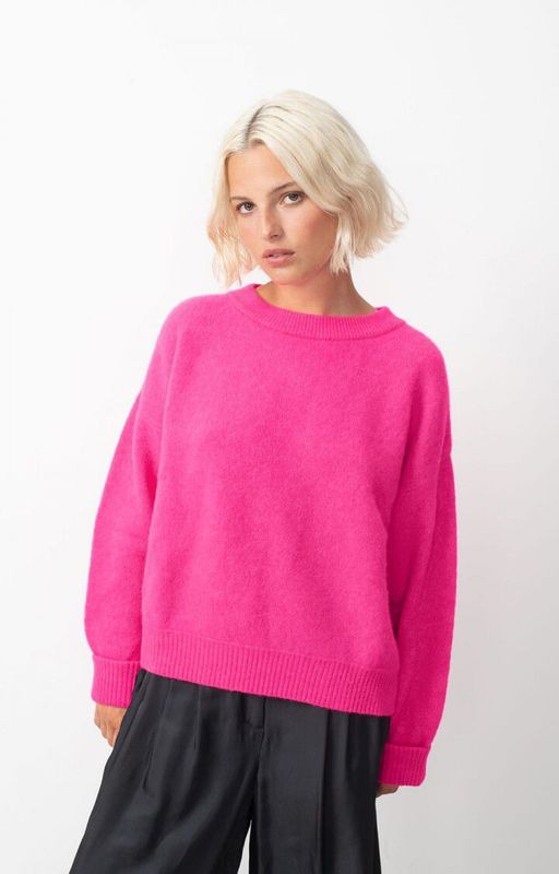American Vintage Trui Vitow Rose Fluo