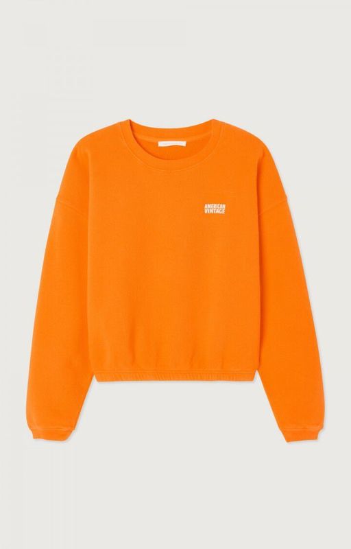American Vintage Sweat Izubird Fluo Orange