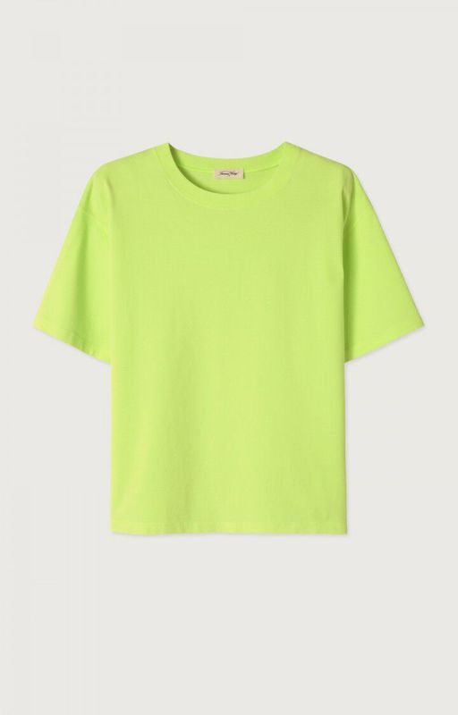 American Vintage T-shirt  Fizvalley Fluo Yellow