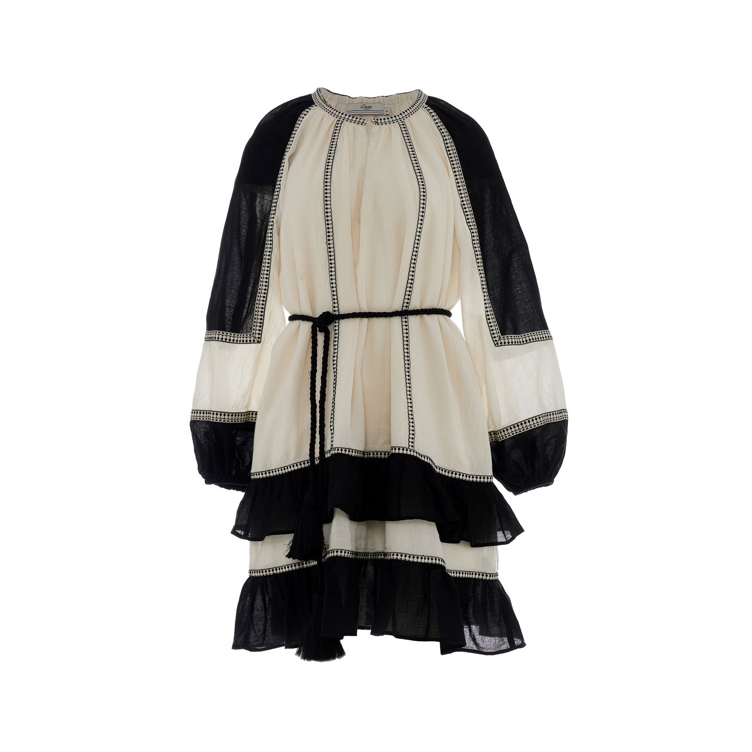 Devotion  Short Dress Black/Off White