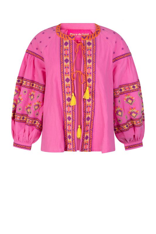 Place Du Soleil Pink Embr Jacket