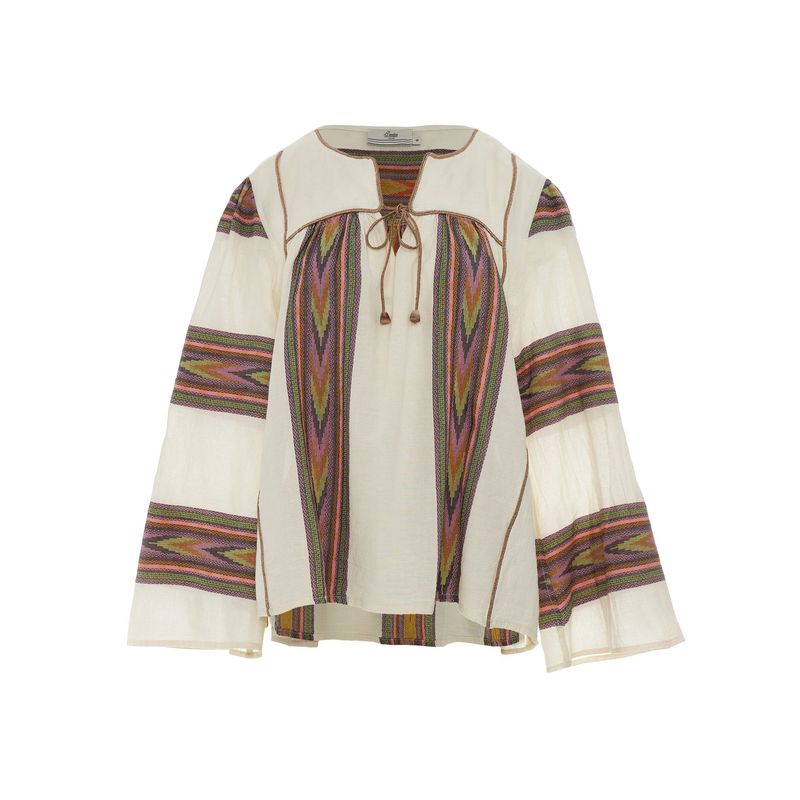 Devotion Blouse Jacquard Pink/Green