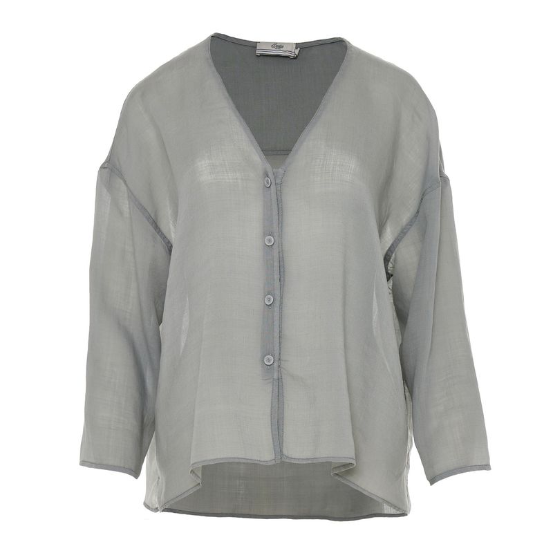 Devotion Blouse Ramie Grey