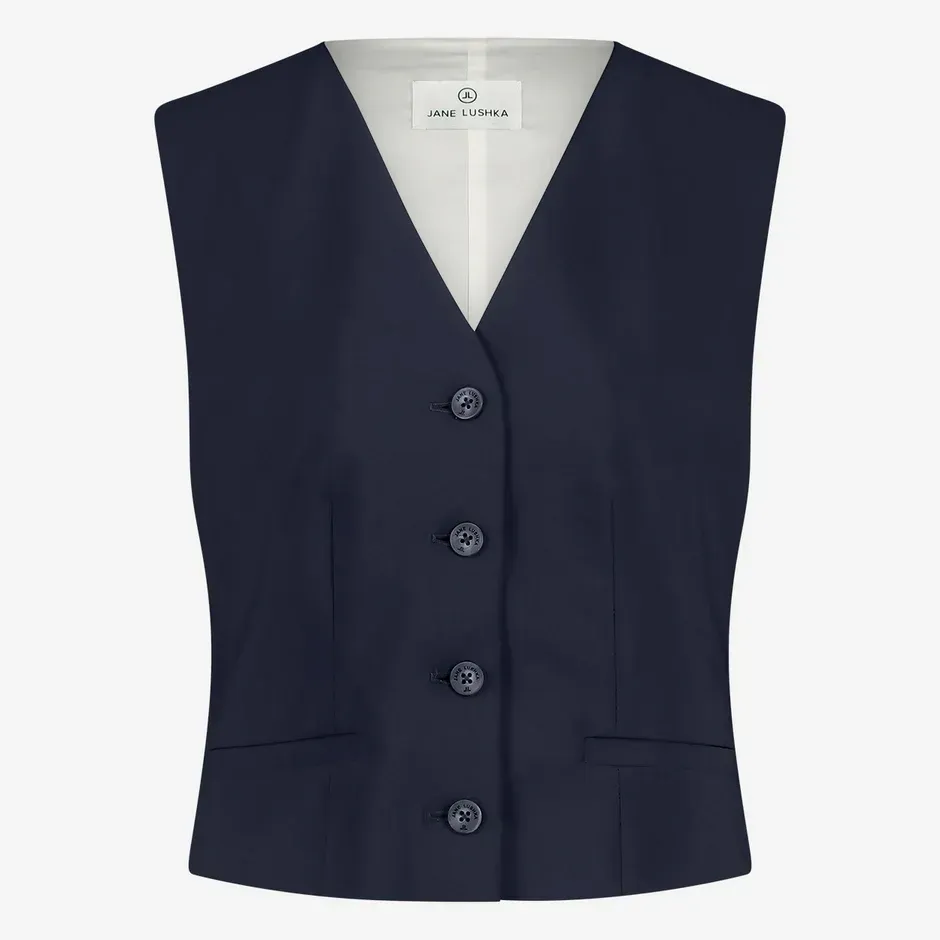 Jane Lushka Kay Strech Technical Jersey Vest Blue