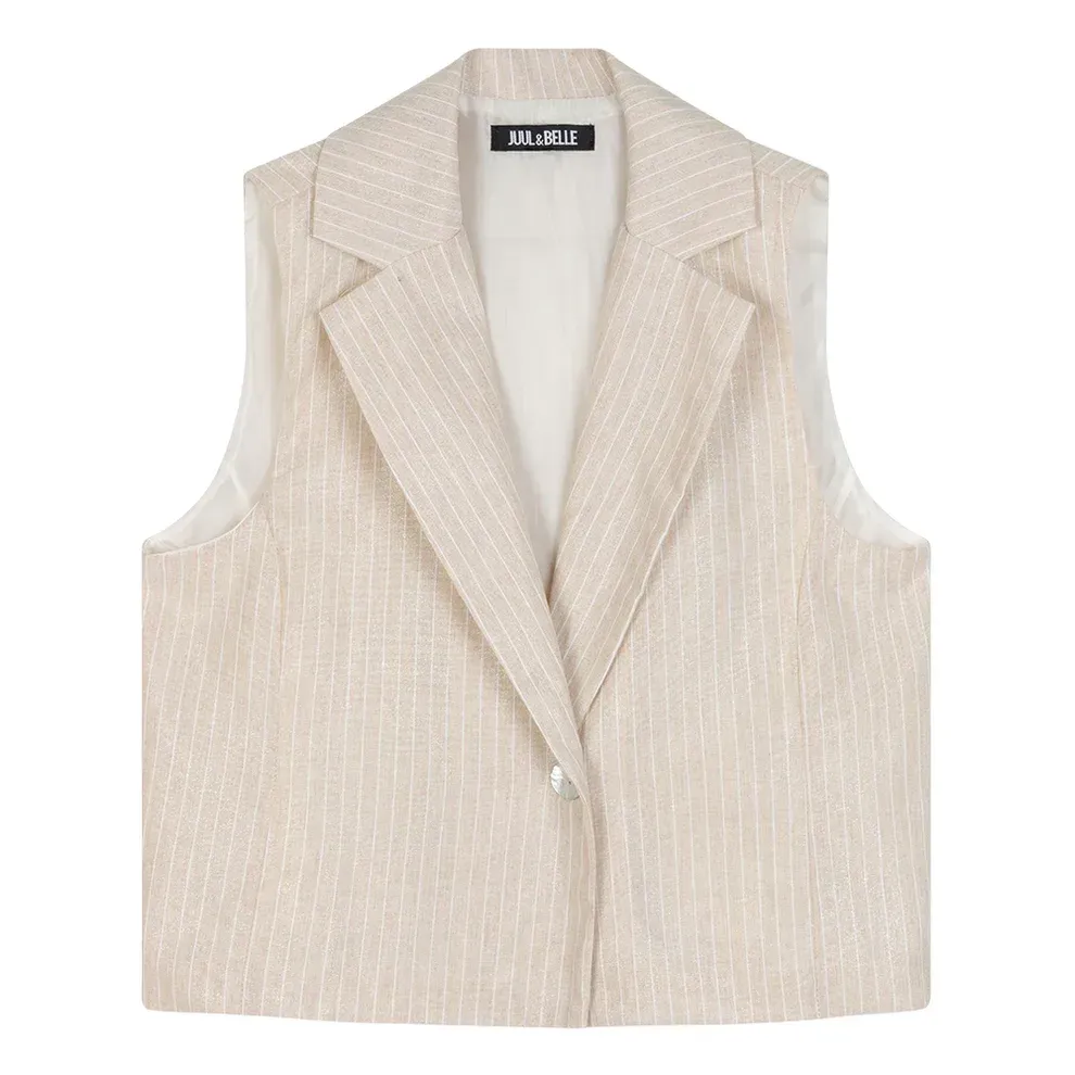 Juul & Belle Gilet Pipa Beige/White