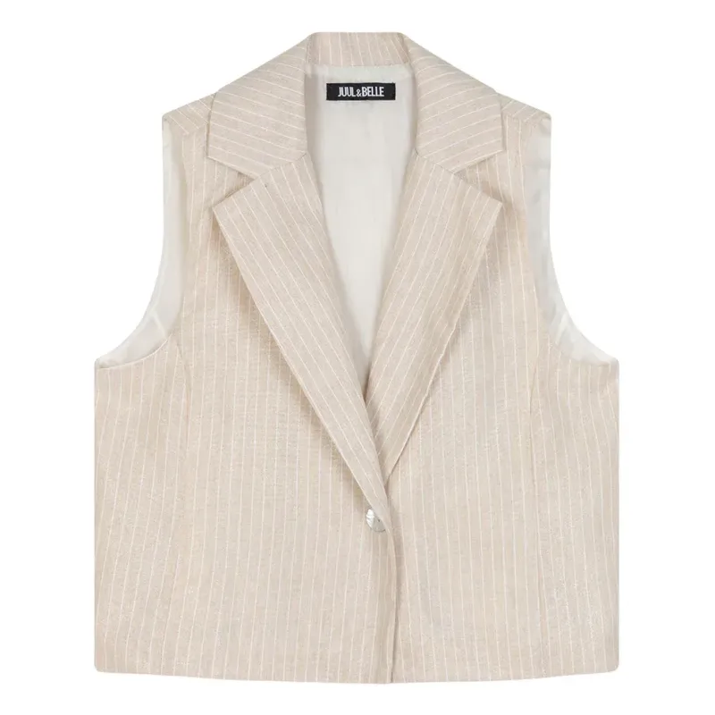 Juul & Belle Gilet Pipa Beige/White
