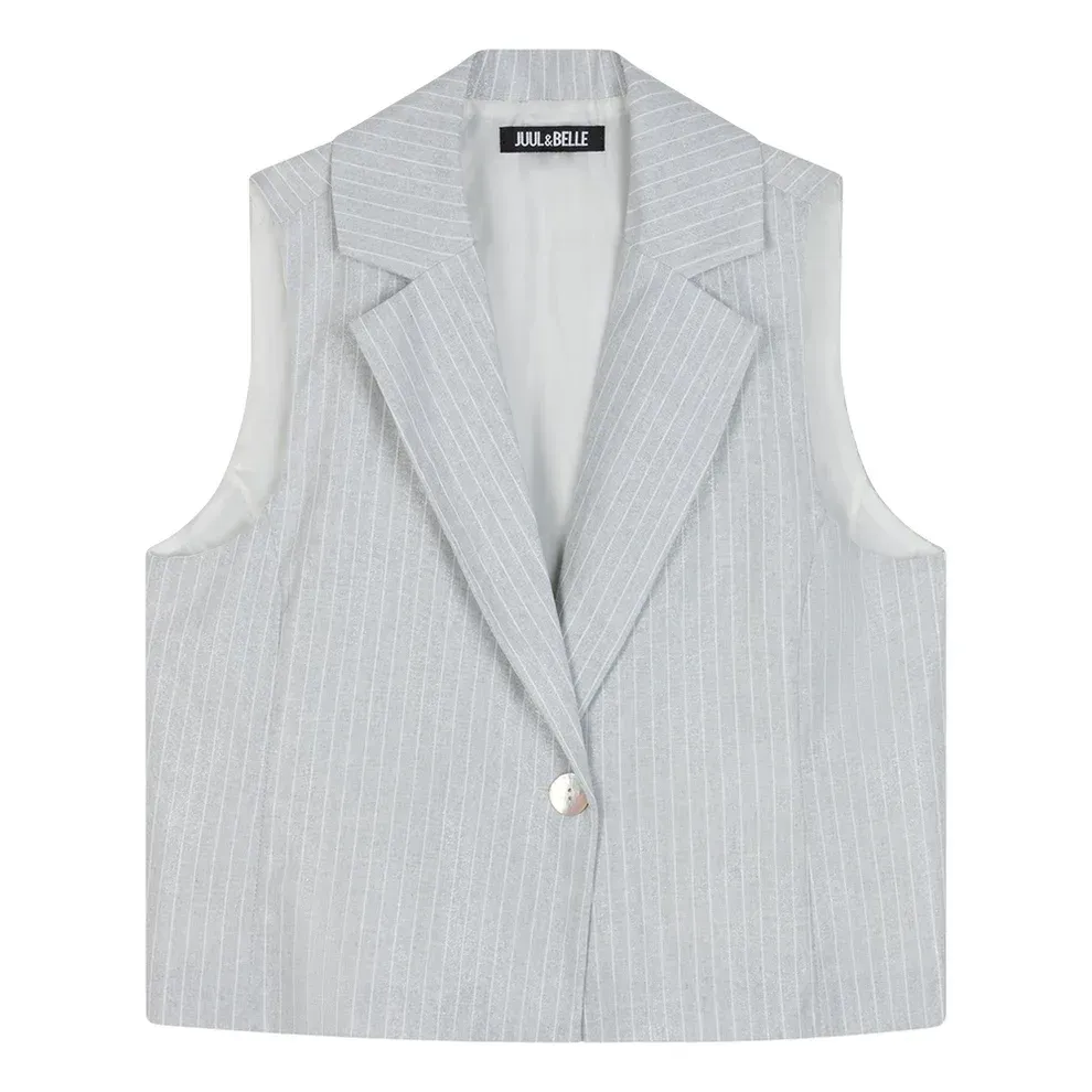 Juul & Belle Gilet Pipa Silver/White