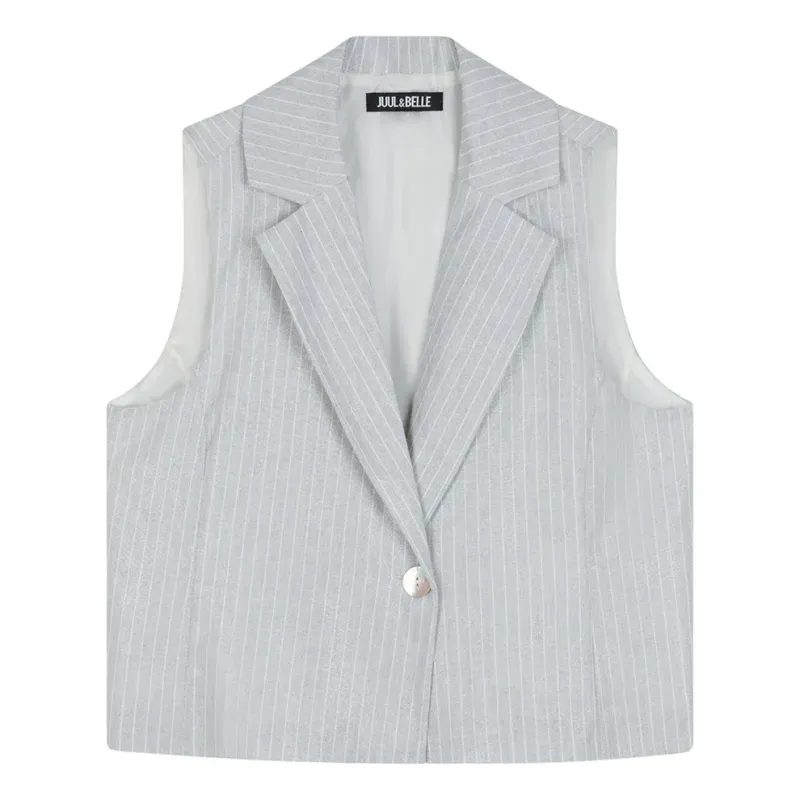 Juul & Belle Gilet Pipa Silver/White