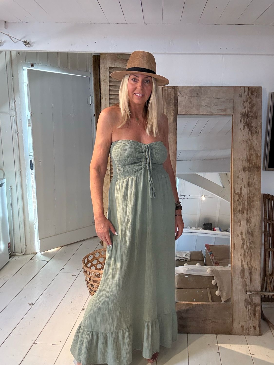 Strapless dress Carrie Olive