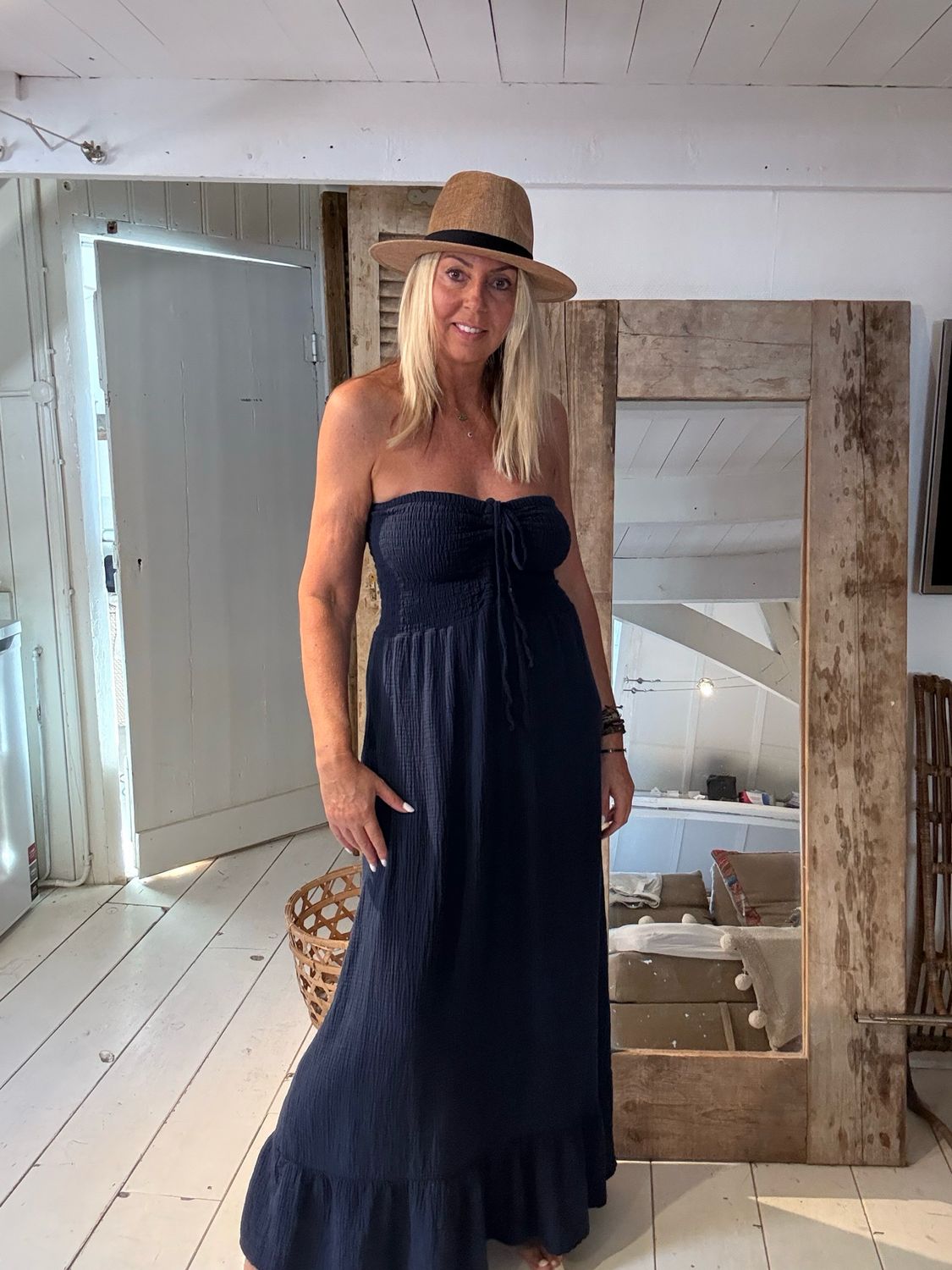Strapless dress Carrie dark blue