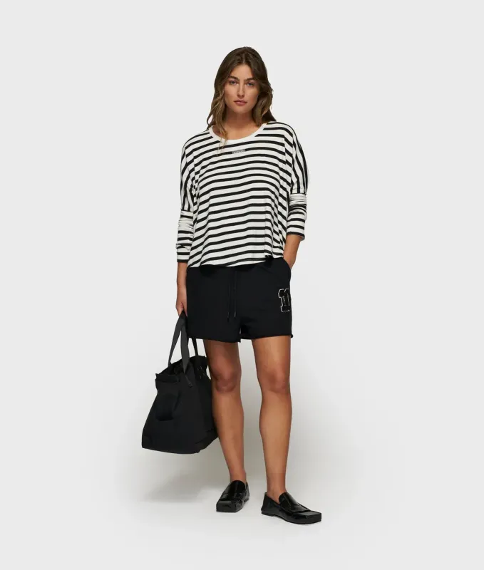 10 Days Loose Long Sleeve Tee Modal Stripes