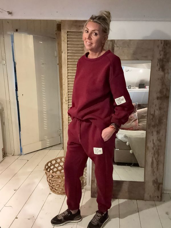 Joggingset Bobby bordeaux
