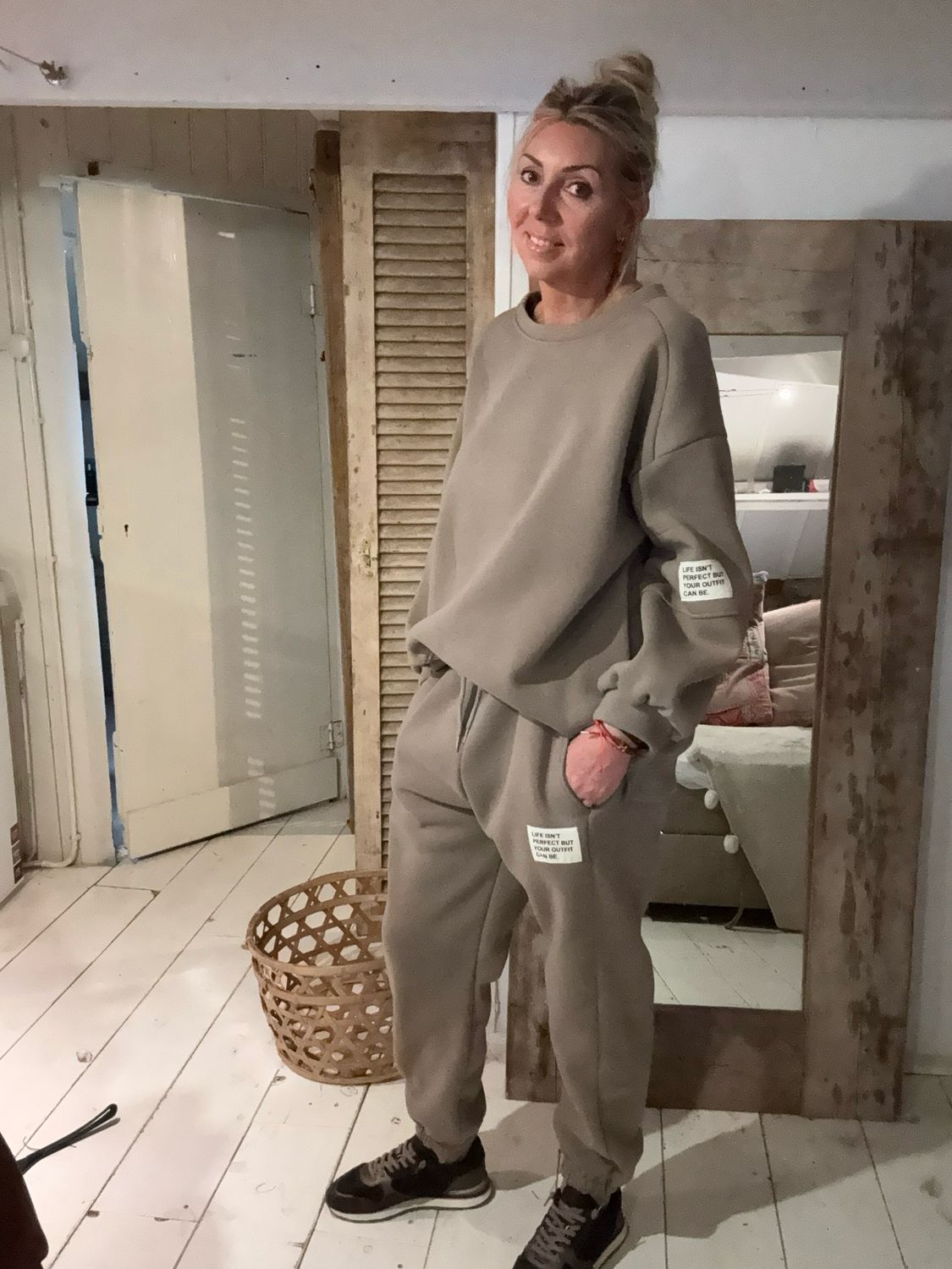 Joggingset Bobby taupe