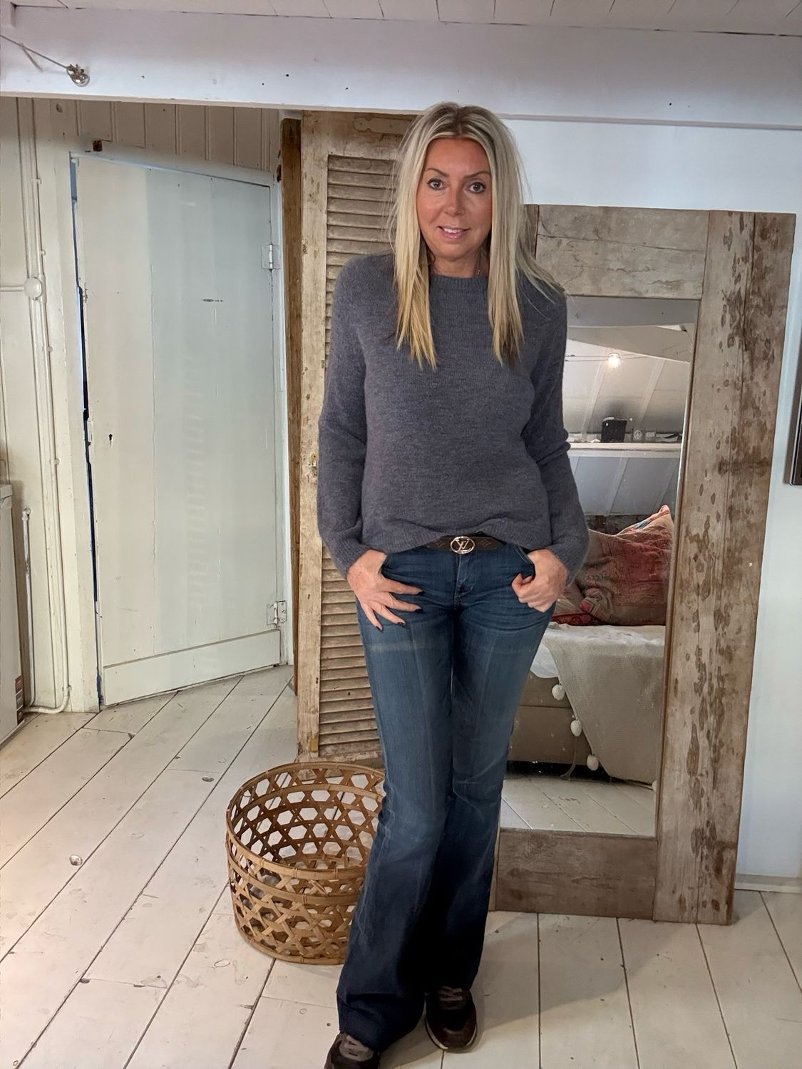 Alpaca trui donker grijs Peggy