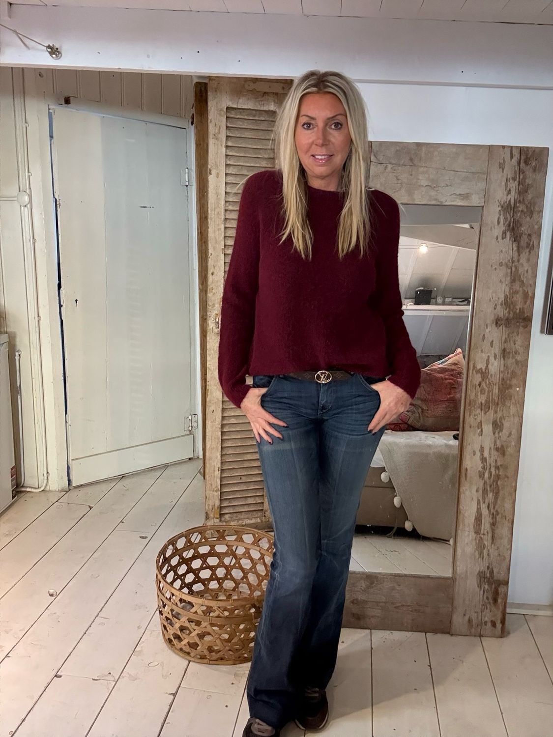 Alpaca trui bordeaux Peggy