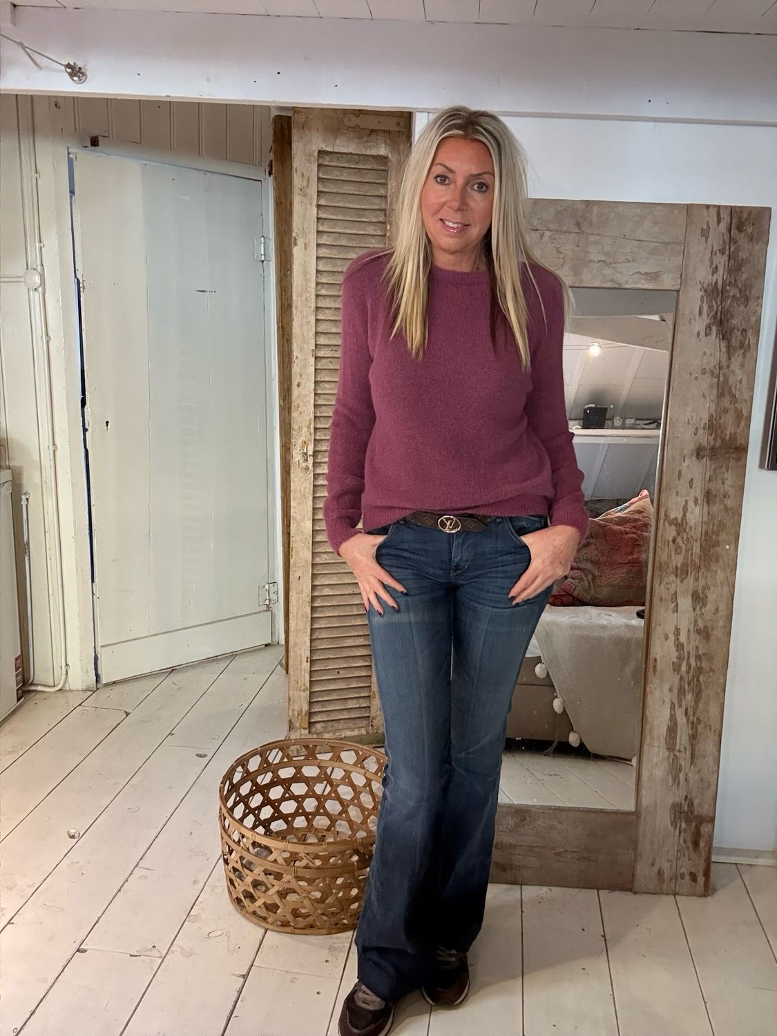 Alpaca trui cerise Peggy