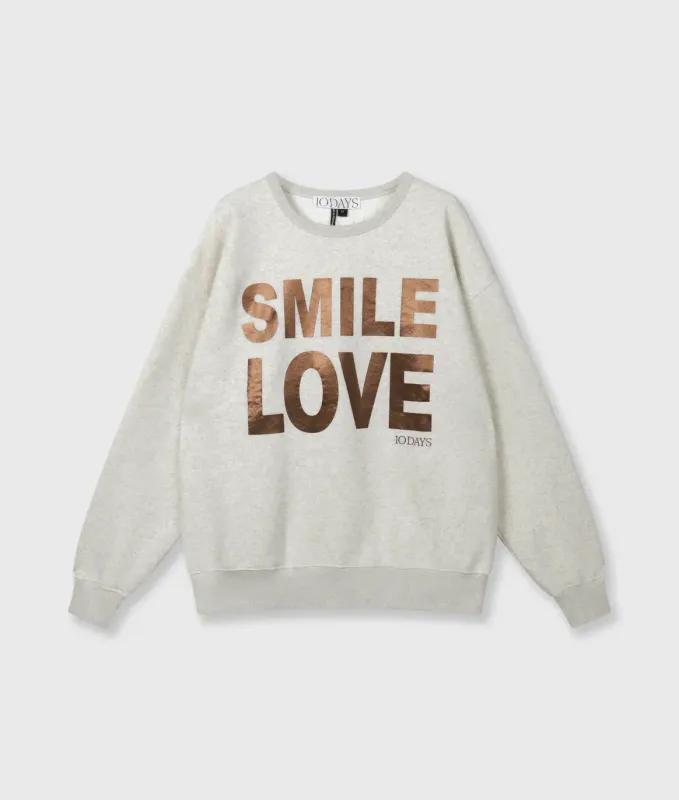10 Days Statement Sweater Smile Love
