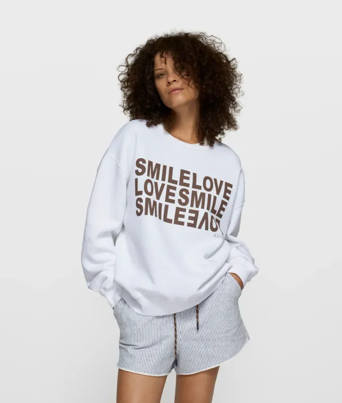 10 Days Statement Sweater Smile White