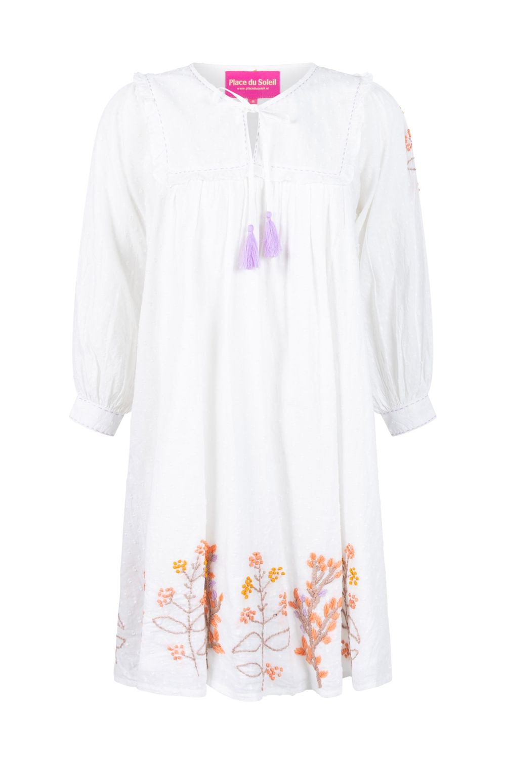 Place du Soleil Mini Dress Creme