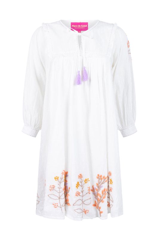 Place du Soleil Mini Dress Creme