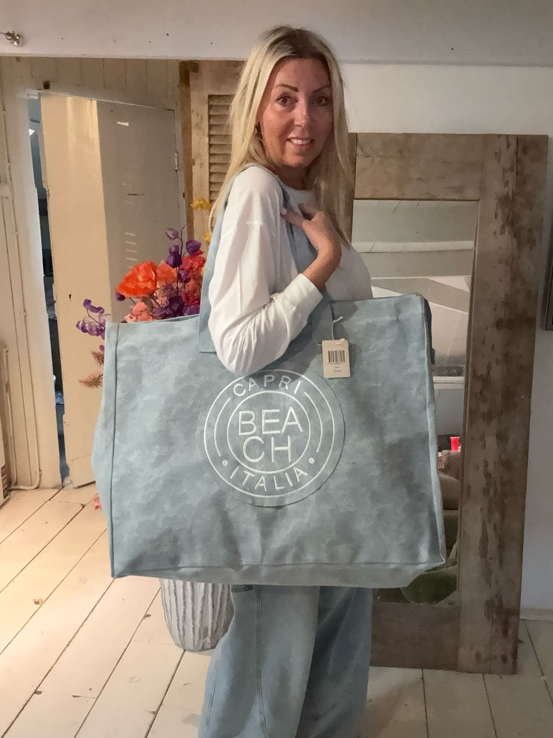 Tas Capri beach blauw