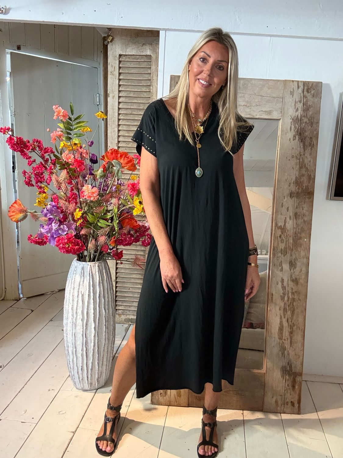 Jurk Mary zwart one size
