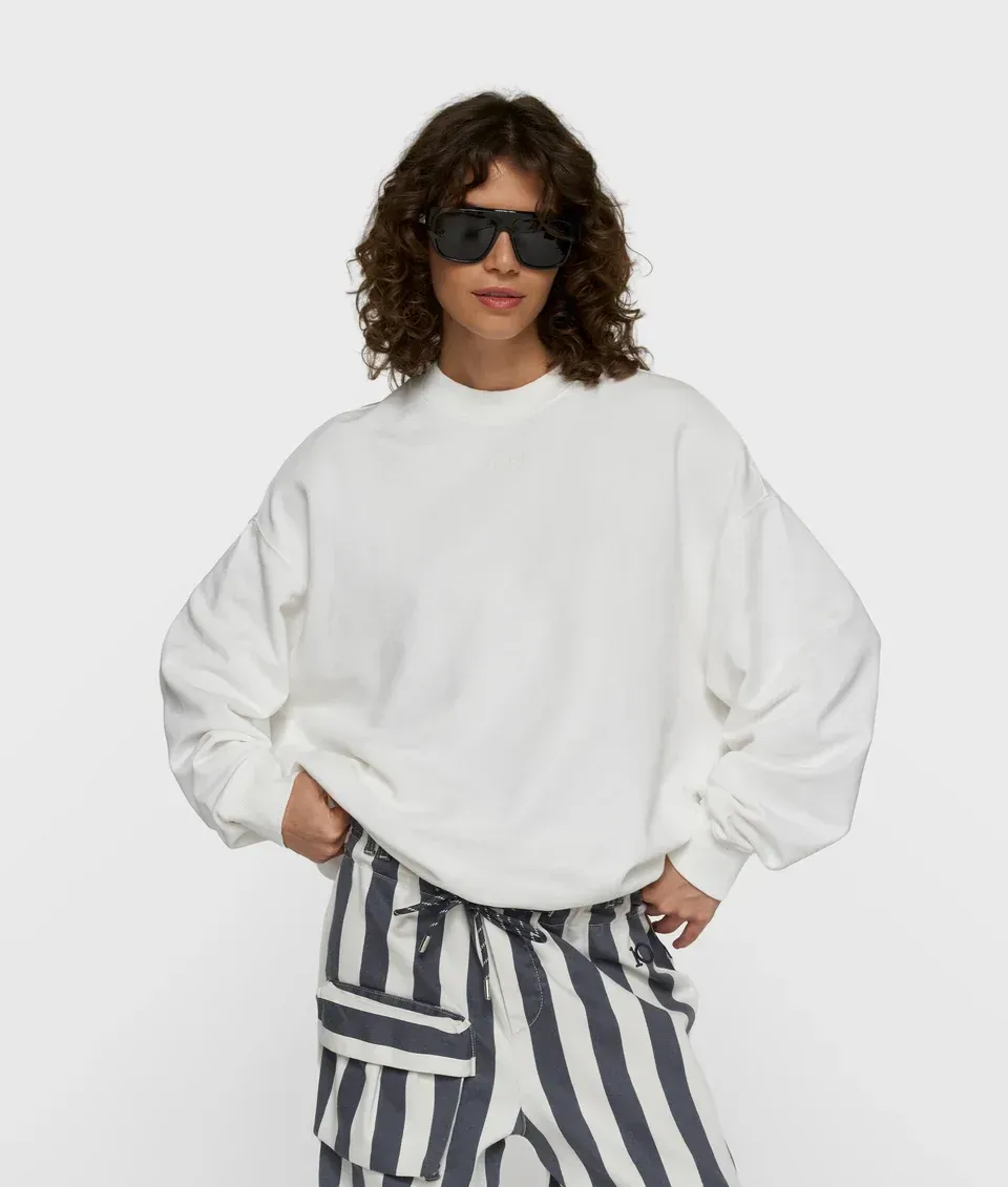 10 Days Baseball Sweater Ying Yang Ecru 10 Days Baseball Sweater Ying Yang Ecru