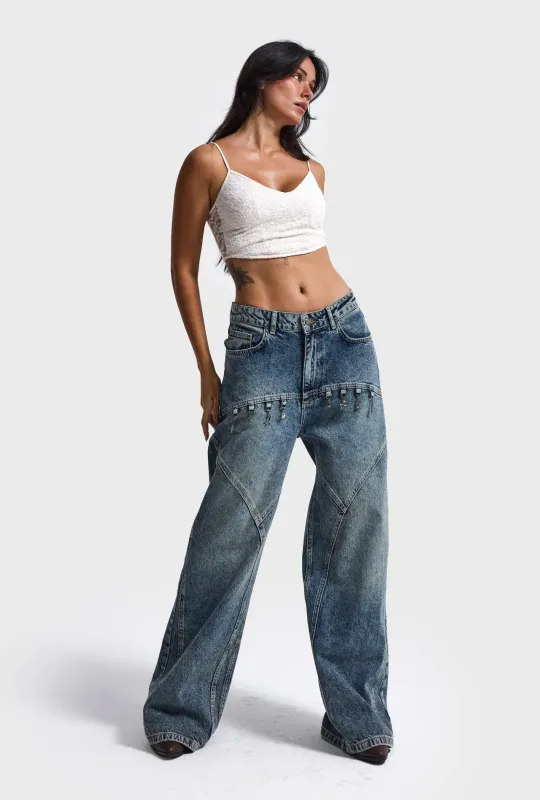 Jeans Barrel Balloon Mide Rise