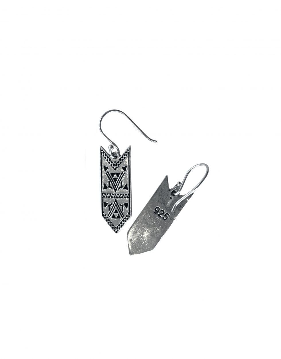 Moost & the Muse - Vinta Engraved Earring - Silver