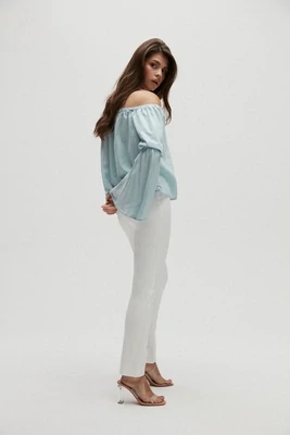 Homage to Denim - Sarah Stretchy Straight Jeans - Off White