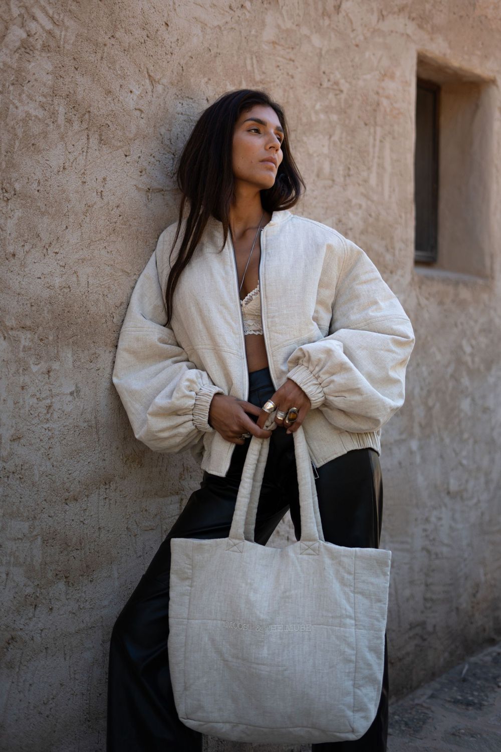 Moost Wanted - Gwen Linen Mom Bag - Sand