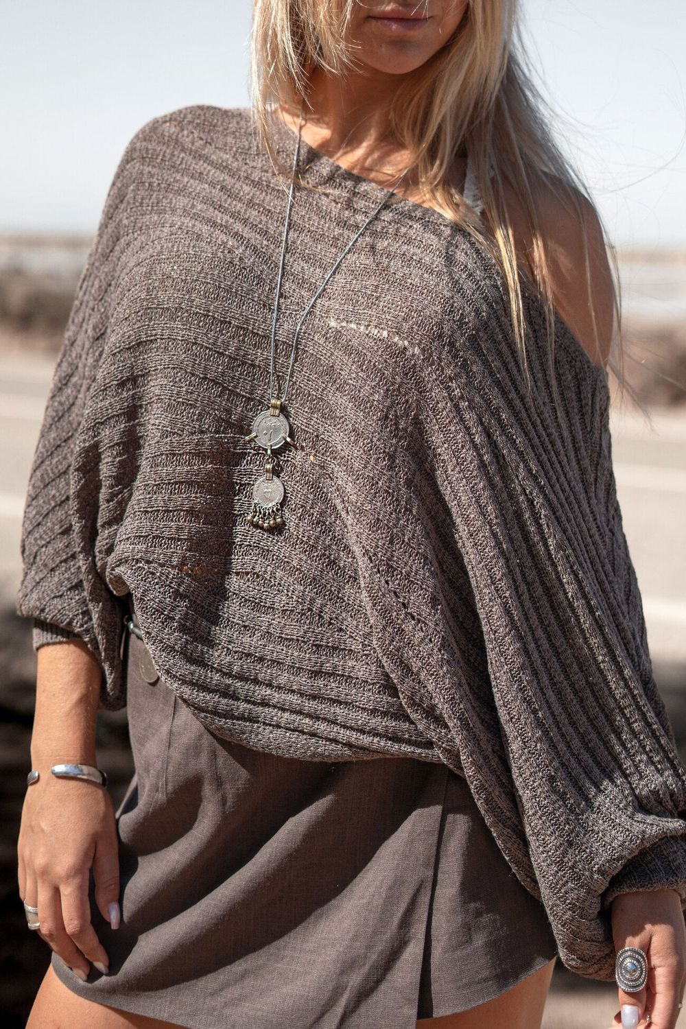 Moost Wanted - Demi Batwing Sweater - Dark Taupe