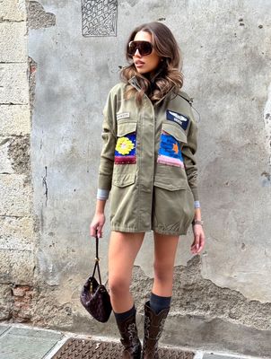 Boho Chic - Army Jacket/Cardigan - Green