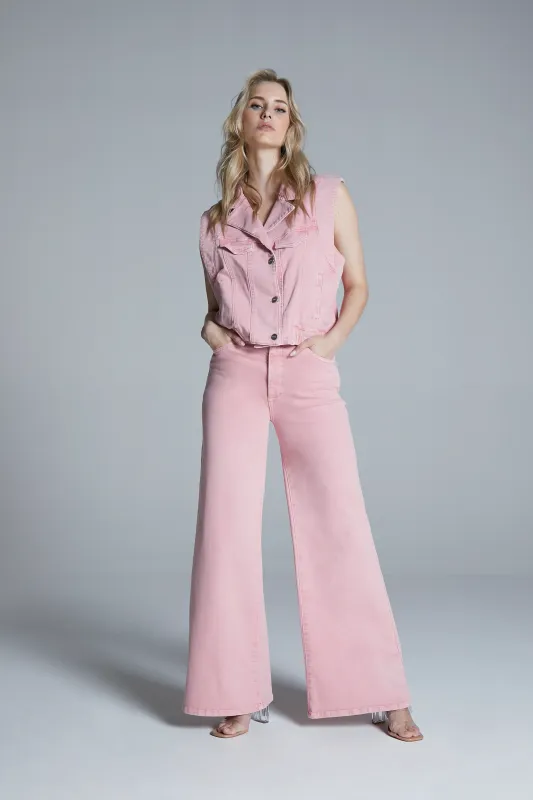 Homage to Denim - Rosie Wide Leg - Washed Pink