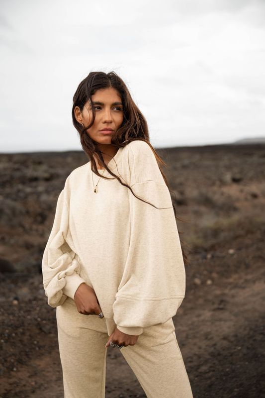 MOOST WANTED - Severine Sweat Pullover - Light Beige