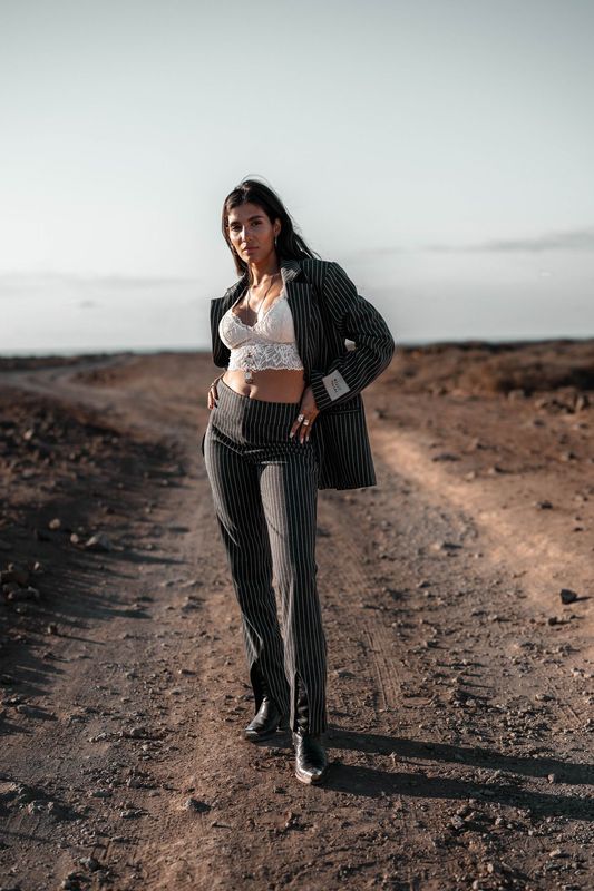MOOST WANTED -Linsey Pants - Black Stripe