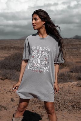 MOOST WANTED -Bowie T-shirt Dress - Grey Melange MOOST WANTED -Bowie T-shirt Dress - Grey Melange