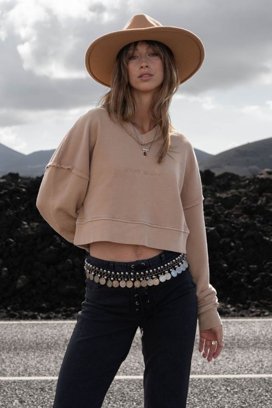 MOOST WANTED - Kate Sweater - Washed Beige
