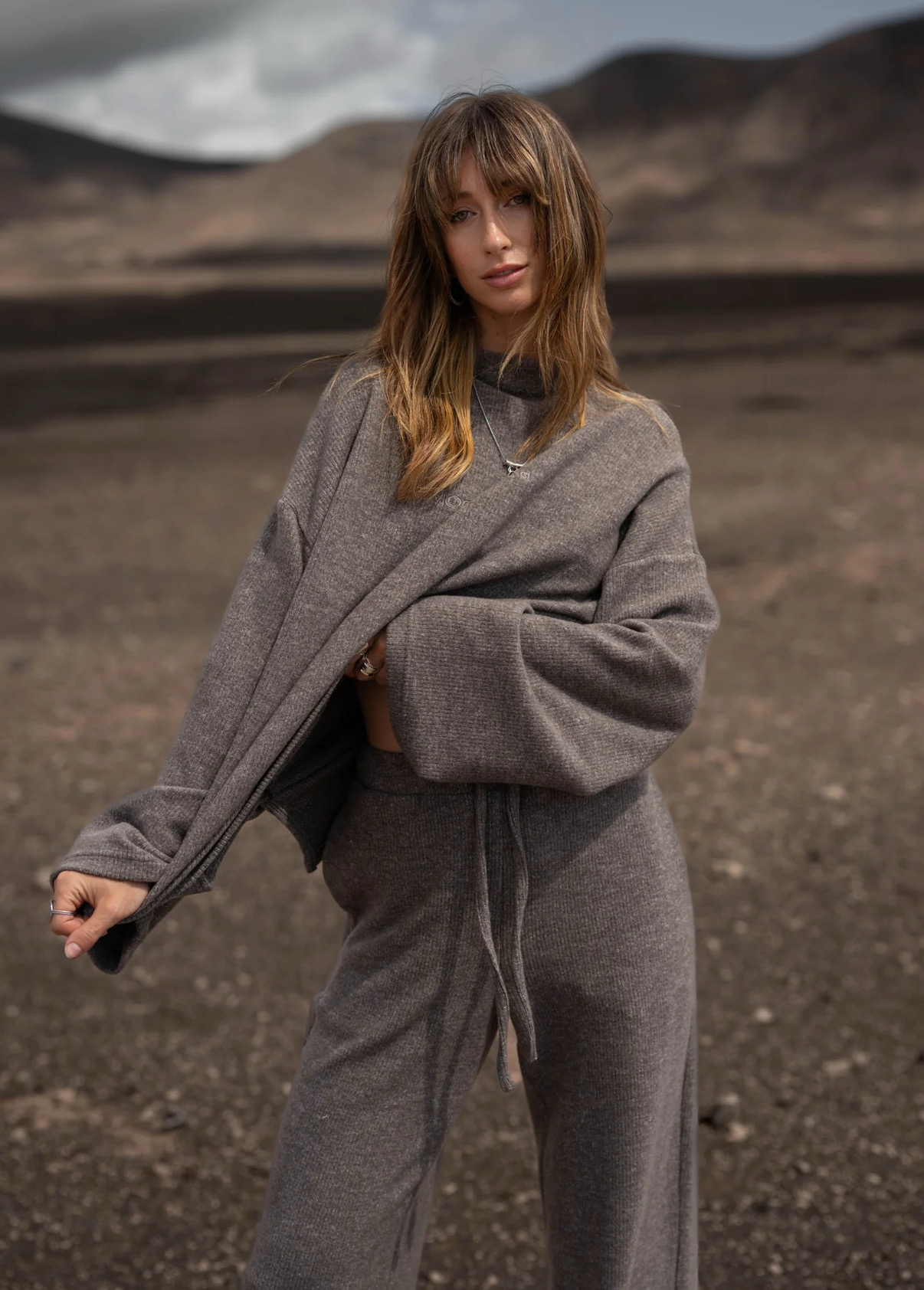 MOOST WANTED - Jaida Pants - Grey Melange