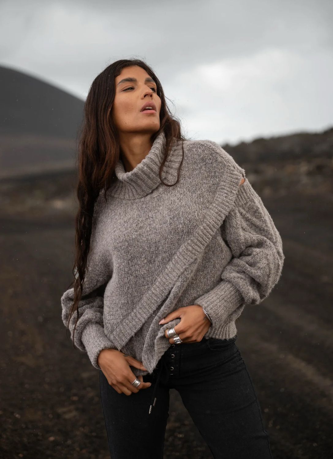 MOOST WANTED - Yara Sweater - Grey Melange