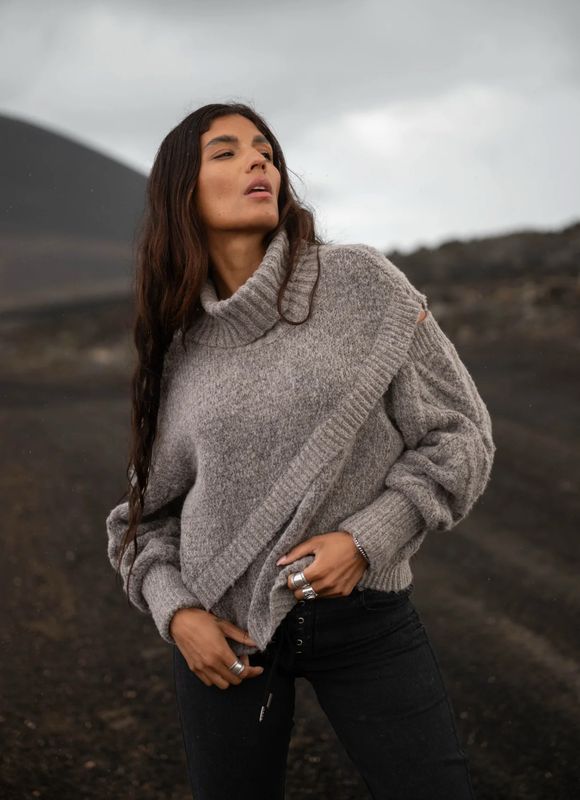 MOOST WANTED - Yara Sweater - Grey Melange