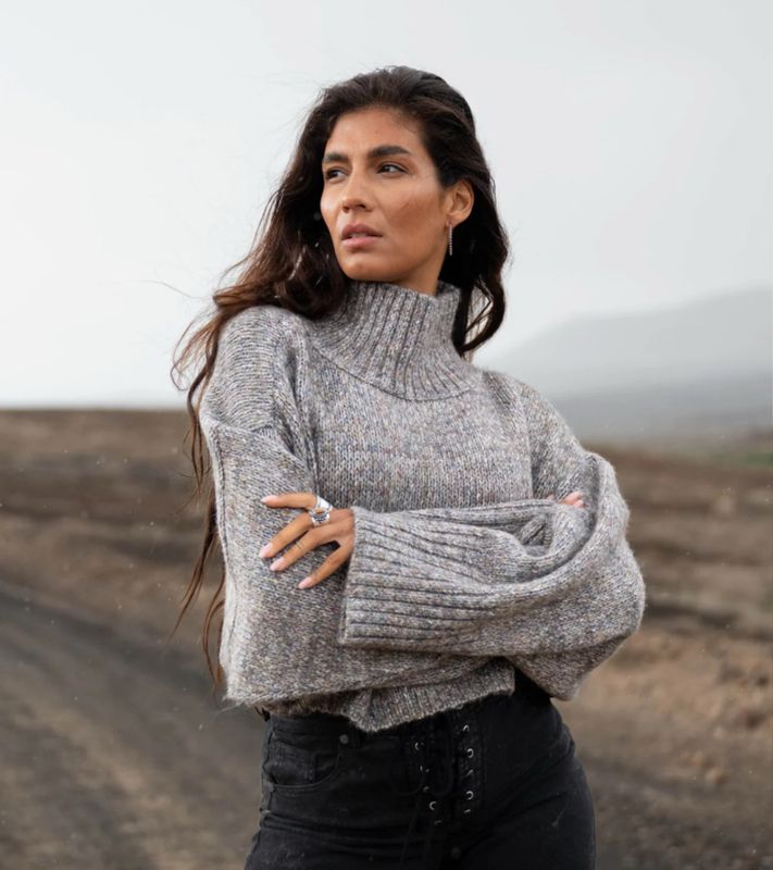 MOOST WANTED - Enya Sweater - Grey Melange