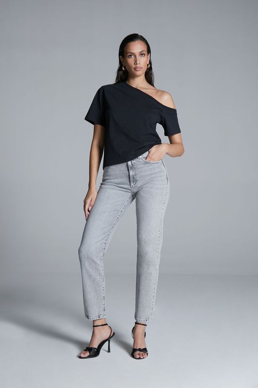 Homage to Denim - Scotti Relaxed Straight Jeans - Light Grey